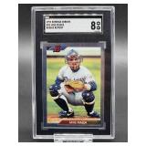 1998 Bowman Chrome Mike Piazza Rookie Reprint Baseball Card #35 SGC 8