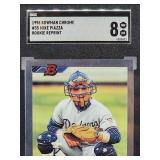 1998 Bowman Chrome Mike Piazza Rookie Reprint Baseball Card #35 SGC 8