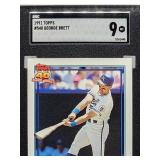 1991 Topps George Brett Baseball Card #540 SGC 9