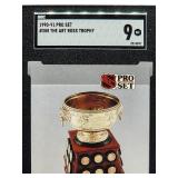 1990-91 Pro Set Wayne Gretzky Art Ross Trophy Hockey Card #388 SGC 9