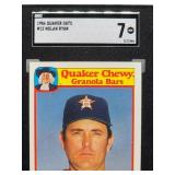 1986 Quaker Oats Nolan Ryan Baseball Card #12 SGC 7
