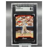 2004 Bowman Albert Pujols Baseball Card #100 SGC 8
