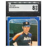 1986 Fleer Nolan Ryan Baseball Card #310 SGC 8