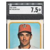 1981 Fleer Nolan Ryan Baseball Card #57 SGC 7.5