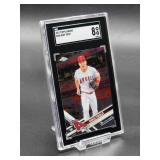 2017 Topps Chrome Mike Trout Baseball Card #200 SGC 8