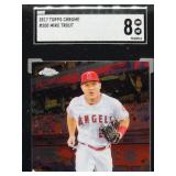 2017 Topps Chrome Mike Trout Baseball Card #200 SGC 8