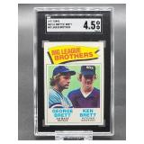 1977 Topps George Brett / Ken Brett Brothers Baseball Card #631 SGC 4.5