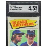 1977 Topps George Brett / Ken Brett Brothers Baseball Card #631 SGC 4.5