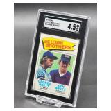 1977 Topps George Brett / Ken Brett Brothers Baseball Card #631 SGC 4.5
