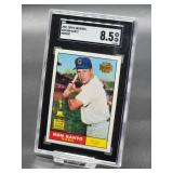 2001 Topps Archives Ron Santo Rookie Reprint Baseball Card #38 SGC 8.5