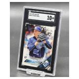 2016 Topps Holiday Blake Snell Rookie Debut Baseball Card #HMW172 SGC 10