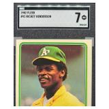 1982 Fleer Rickt Henderson Baseball Card #92 SGC 7