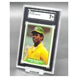 1982 Fleer Rickt Henderson Baseball Card #92 SGC 7