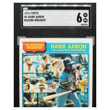 1976 Topps Hank Aaron Baseball Card #1 SGC 6