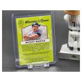 New York Yankees HOF Great Mickey Mantle Bobblehead with (2) Assorted Baseball Cards