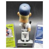 New York Yankees HOF Great Mickey Mantle Bobblehead with (2) Assorted Baseball Cards