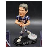 NFL GOAT New England Patriots HOF Great Tom Brady Bobblehead with (3) Assorted Football Cards