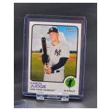 New York Yankees Power Hitter Aaron Judge Bobblehead with (3) Assorted Baseball Cards