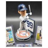 New York Yankees Power Hitter Aaron Judge Bobblehead with (3) Assorted Baseball Cards