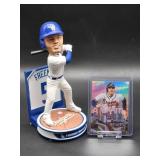 2025 World Series Winning Home Run Hitter Freddie Freeman Bobblehead with Baseball Card