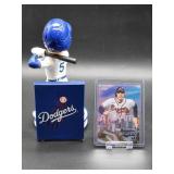 2025 World Series Winning Home Run Hitter Freddie Freeman Bobblehead with Baseball Card
