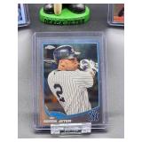 New York Yankees HOF Great Derek Jeter Bobblehead with (3) Assorted Baseball Cards