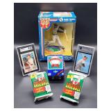 (6) Assorted Baseball Cards and Memorabilia