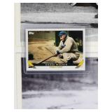 Framed Black & White Photos of Honus Wagner with (5) Baseball Cards