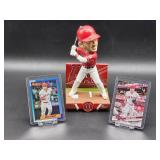 Mike Trout Bobblehead with (2) Assorted Baseball Cards