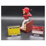 Mike Trout Bobblehead with (2) Assorted Baseball Cards