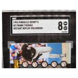 1996 Pinnacle Denny's Frank Thomas Hologram Baseball Card #3 SGC 8