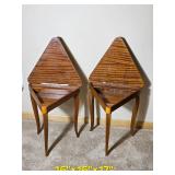 Charming Marquetry Jewelry Box/ Music Box Side Table