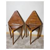 Charming Marquetry Jewelry Box/ Music Box Side Table