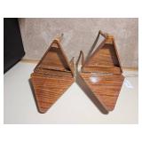 Charming Marquetry Jewelry Box/ Music Box Side Table