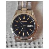 Seiko Mens Solar 37mm with Two Tone Steal Band.