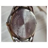 Seiko Mens Solar 37mm with Two Tone Steal Band.