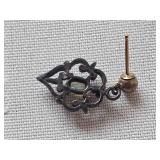 Charming Filigree Earrings with Opal Gemstone Settings