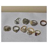 Costume Jewelry Ring Grouping