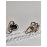 Vintage Sterling Cocktail Rings Art Deco Styling with Marcasite Gems *As Is*