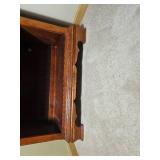 American Contemporary Open Bookcase Featuring Simple Fretwork