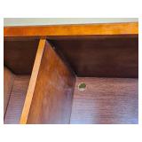 American Contemporary Open Bookcase Featuring Simple Fretwork
