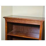 American Contemporary Open Bookcase Featuring Simple Fretwork
