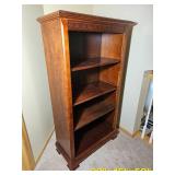 American Contemporary Open Bookcase Featuring Simple Fretwork
