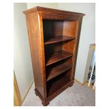 American Contemporary Open Bookcase Featuring Simple Fretwork