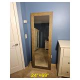 Driftwood Tone Contemporary Dressing Mirror
