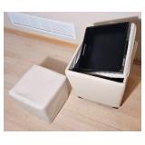 Vanilla Tone Nesting Storage Ottoman