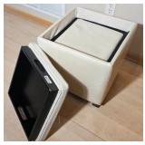 Vanilla Tone Nesting Storage Ottoman