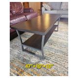 Modern Contemporary Mate Black Rectangular Coffee Table