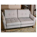 Burrow Furniture Gravel Tone Modern Loveseat