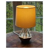 Modern Prysm Table Lamp with Brushed Brass Bass
